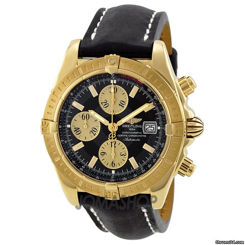 Breitling Chronomat Evolution Automatic Chronograph Gold Mens Watch K1335611-B72