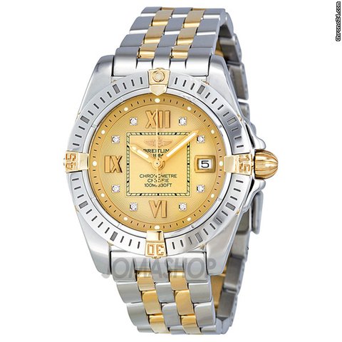 Breitling Lady Cockpit Diamond Gold Dial Two-Tone Ladies Watch B7135612-H506TT