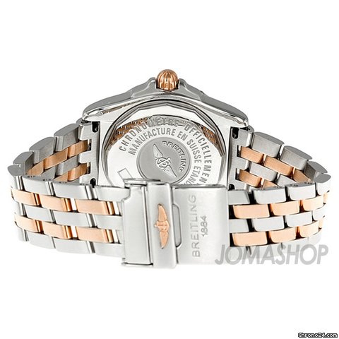 replica Breitling Lady Cockpit Diamond Rose Gold and Steel Ladies Watch C7135653-K519TT WATCHES 1 