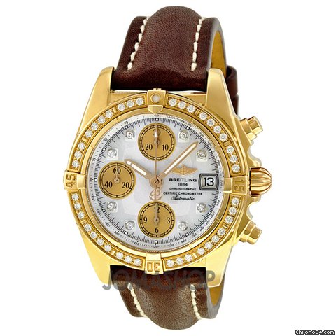 Breitling Chrono Cockpit Automatic Chronograph Diamond Gold Mens Watch H1335853-A654BRLT