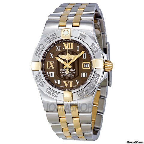 Breitling Galactic 30 Two-Tone Brown Dial Ladies Watch B71340L2-Q562TT