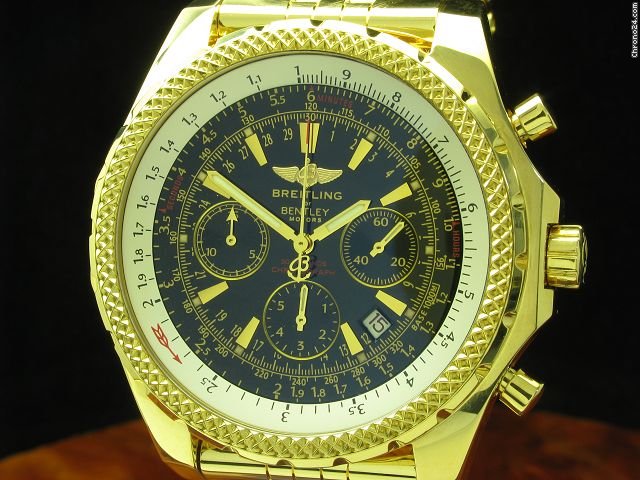 replica Breitling For Bentley Bentley Motors 18kt Gold Chronograph Inkl. Box & Papiere WATCHES 1 
