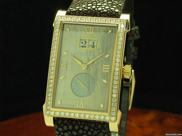 replica A. Lange & Sohne Cabaret 18kt Gold Damenuhr Brillant Besatz Inkl. Box & Papiere WATCHES 1 