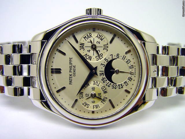 Patek Philippe QP - ewiger Kalender VAGUE in 18k Wei gold