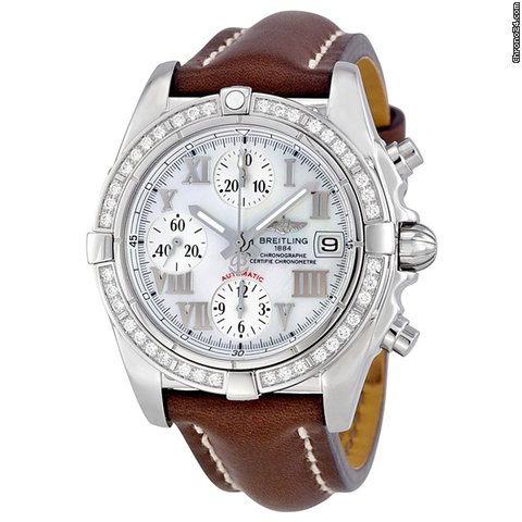 Breitling Chrono Galactic Automatic Diamond Mens Watch A13358LA-A595BRLT