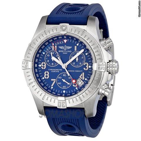 Breitling Avenger Seawolf Chronograph Blue Rubber Mens Watch A7339010-C755BLOR