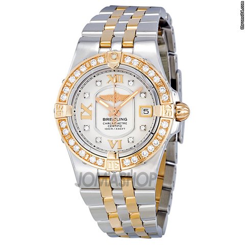 Breitling Cockpit Lady Diamond Rose Gold and Steel Watch C7134053-G663TT