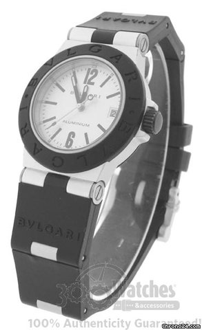 Bulgari Unisex   AL32TA Two Tone Aluminum Quartz Date Mid Size Watch