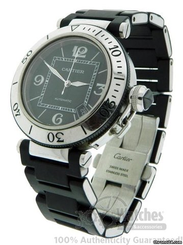 Cartier Seatimer 2790 Black Dial Automatic Date Watch