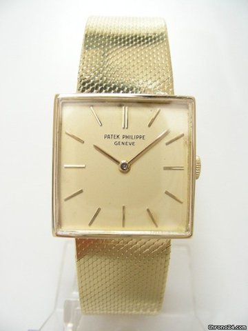 Patek Philippe Classique 3430 vintage carre full yellow gold/complet or jaune cadran gold dial