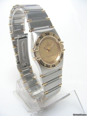 replica Omega Constellation lady size steel and gold/or et acier cadran gold dial WATCHES 1 