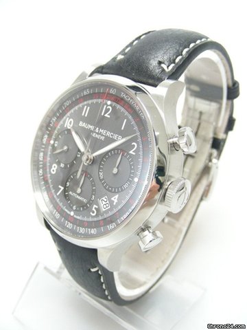 Baume & Mercier Capeland chronographe steel/acier cadran ardoise/dark grey dial WATCHES 2