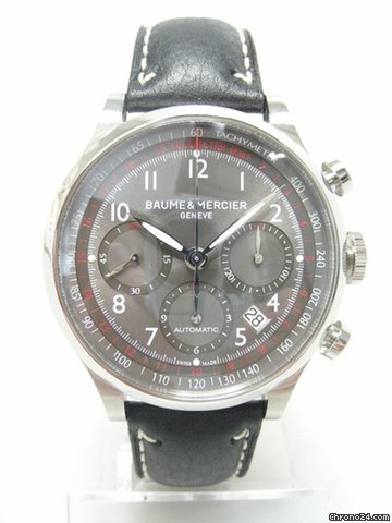 Baume & Mercier Capeland chronographe steel/acier cadran ardoise/dark grey dial