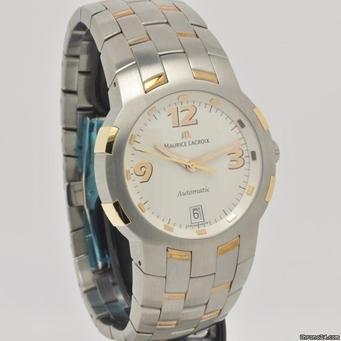 replica Maurice Lacroix Milestone steel 18K Gold Automatic WATCHES 1 