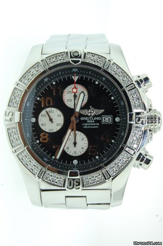 Breitling Super Avenger steel- diamonds originally set.