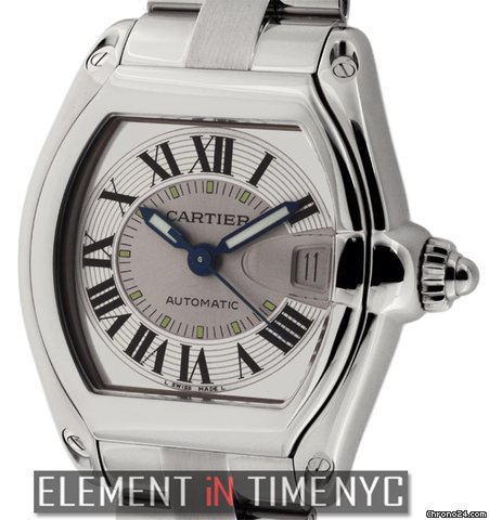 Cartier Roadster Stainless Steel 37mm Silver Dial W62025V3