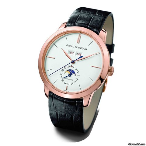 Girard Perregaux Vintage 1966 Men's  Day Date Moonphase 49535-52-151-BK6A