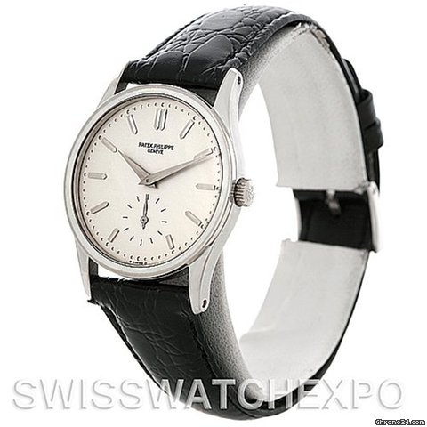 Patek Philippe Calatrava Vintage 18k White Gold Watchy 3796