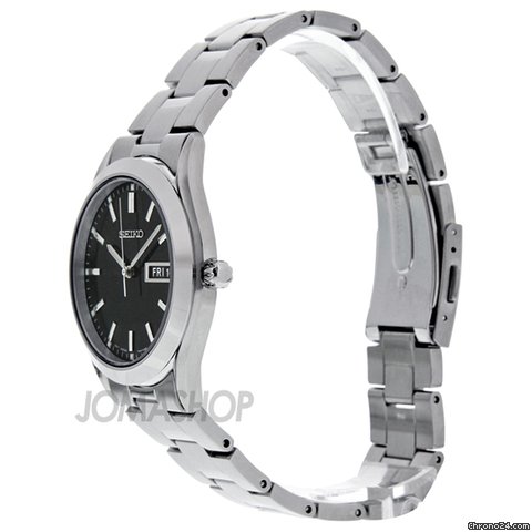 replica Seiko Black Dial Stainless Steel Dress Mens Watch SGGA25 WATCHES 1 