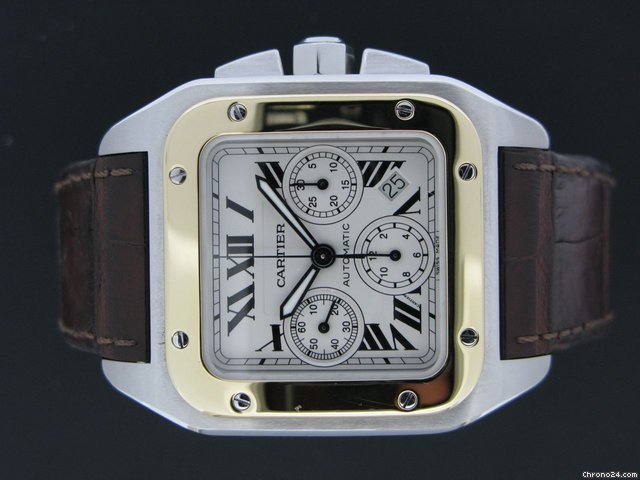Cartier Santos 100 chrono Steel/Gold