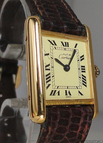 replica Cartier Must de Cartier Lady Gold Plated Silver WATCHES 1 
