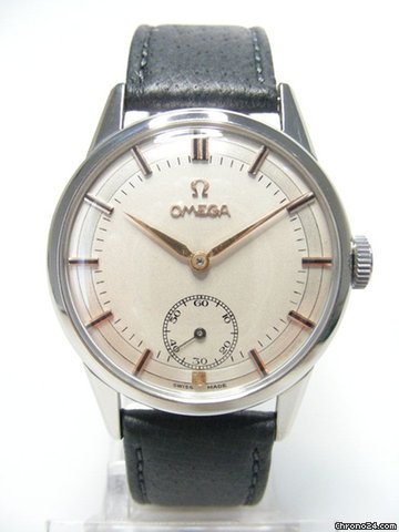 Omega Classique vintage steel/acier cadran silver dial