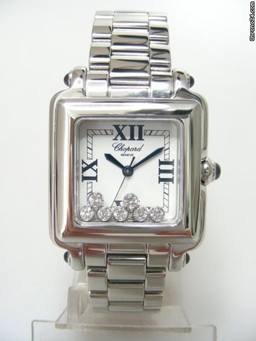 Chopard Happy Sport Square Diamonds full steel/complet acier cadran blanc/white dial