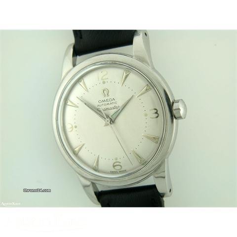 Omega Seamaster steel automatic bumper movement on strap