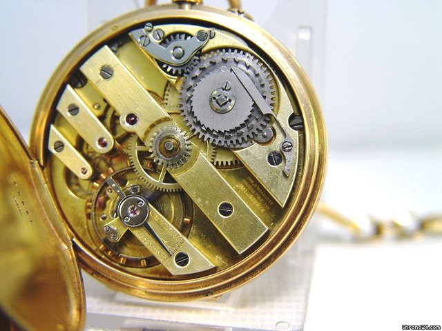 replica Patek Philippe HUNTING-CASE "POMME ET FILET" 18 CARAT ROSE GOLD POCKETWATCH WATCHES 1 