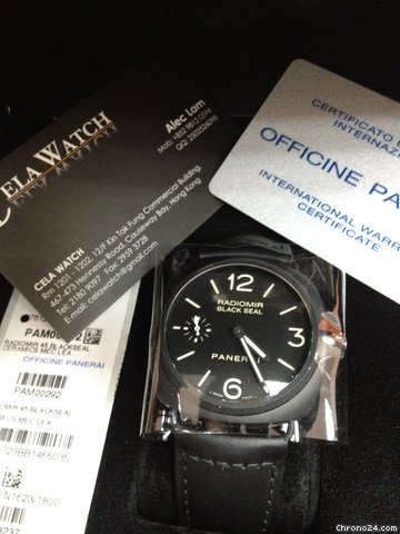 Panerai Radiomir Ceramic 45mm Black Seal 2012 PAM292