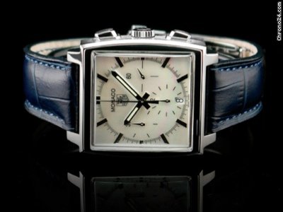 TAG Heuer MONACO Limited Edition Chronograph Perlmuttziefferblatt