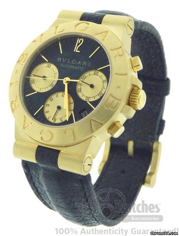 Bulgari Men's   Diagono CH35G Automatic Chronograph Date 18K Gold Watch