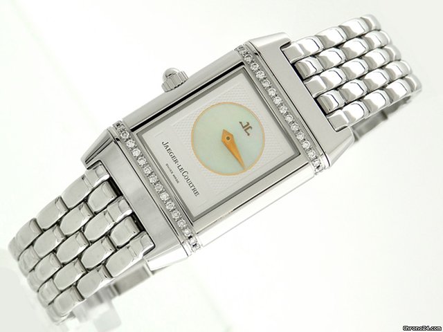 Jaeger-LeCoultre "Reverso Duetto", Duo Face - Stahl - mit Diamantbesatz
