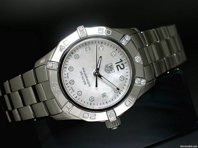 TAG Heuer "AQUARACER"Edelstahl/Edelstahlband,Ziffbl.+L��n /Diamantbes.