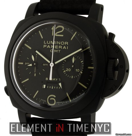 Panerai Luminor 1950 8 Days Chronograph Monopulsante GMT PAM 317 NIB