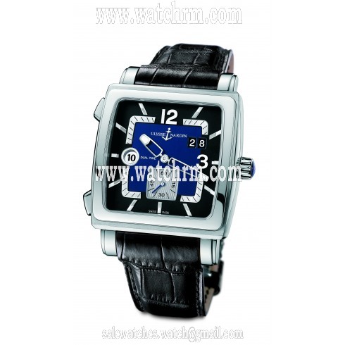 Ulysse Nardin Quadrato Dual Time Steel Men's Watch 243-92-632