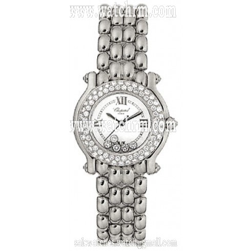Chopard Happy Sport Diamond 18kt White Gold Ladies Watch 27/6151-20