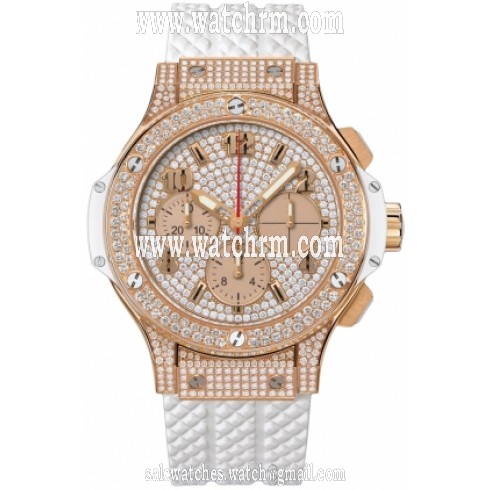Hublot Big Bang White Diamond Dial Automatic 18 Carat Rose Gold Ladies Watch 341.PE.9010.RW.1704
