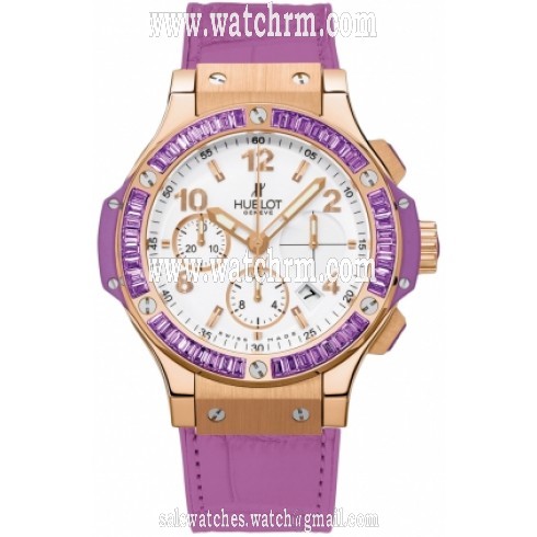 Hublot Big Bang Gold Tutti Frutti White Dial Rose Gold Amethyst Ladies Watch 341.PV.2010.LR.1905