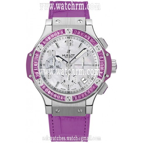 Hublot Tutti Frutti Mother of Pearl Dial Automatic Purple Rubber Alligator Unisex Watch 341.SV.6010.LR.1905