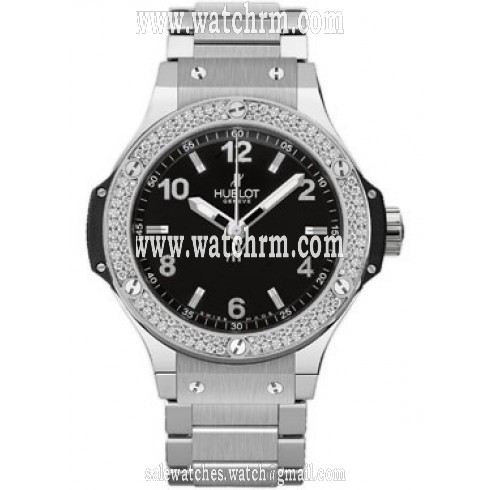 Hublot Big Bang Black Dial Diamond Stainless Steel Ladies Watch 361.SX.1270.SX.1104