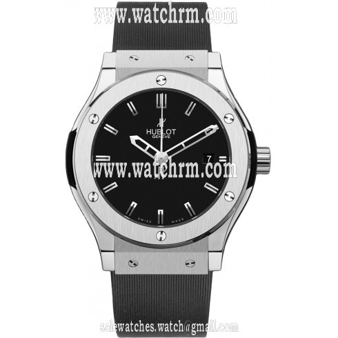 Hublot Classic Fusion Black Dial Black Rubber Strap Men's Watch 511.ZX.1170.RX