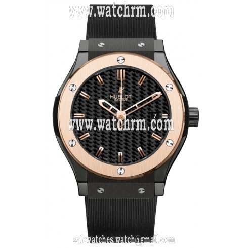 Hublot Classic Fusion Black Carbon Fiber Automatic Black Rubber Men's Watch 542.CP.1780.RX