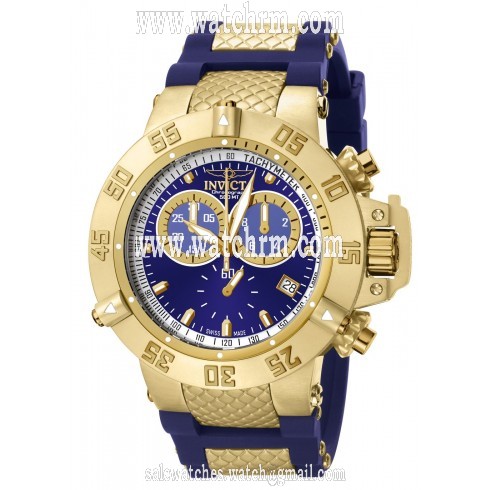 Invicta Subaqua Noma Sports Chronograph Blue Dial Blue Rubber Men's Watch 5515