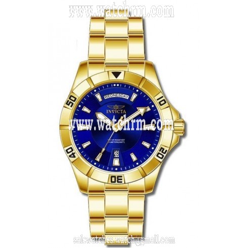Invicta II Collection Stainless Steel Gold-tone Blue Dial Men's Watch 6964