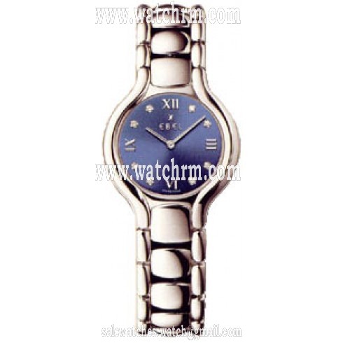 Ebel Beluga Blue Dial Stainless Steel Ladies Quartz Watch 9976411-4850
