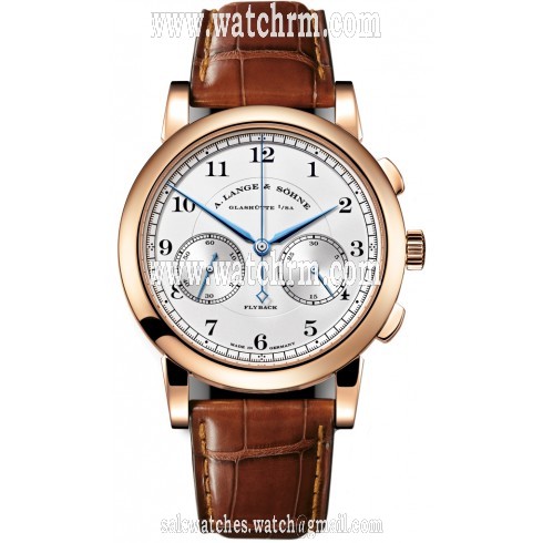 A. Lange and Sohne 1815 Chronograph Silver Dial 18K Rose Gold Men's Watch 402.032