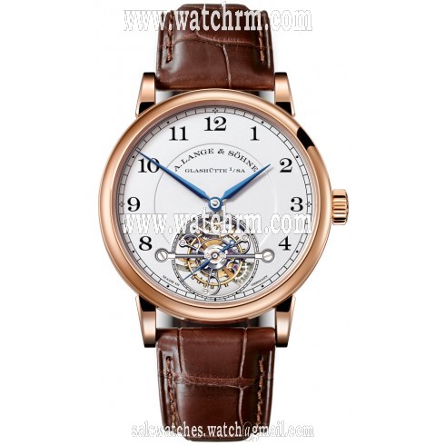 A. Lange and Sohne 1815 Tourbillon Silver Dial 18K Rose Gold Men's Watch 730.032