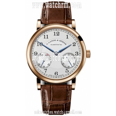 A Lange and Sohne 1850 Up / Down Silver Dial Brown Leather Men's Watch 234.032
