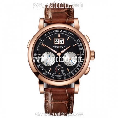 A. Lange and Sohne Datograph Up Down Black Dial 18K Pink Gold Men's Watch 405.031